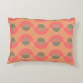 ミッド・センチュリーモダン・サーモンとオリーブ アクセントクッション (裏面)