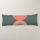 ミッド・センチュリーモダン・サーモンとオリーブ ボディピロー (裏面)