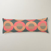 ミッド・センチュリーモダン・サーモンとオリーブ ボディピロー (裏面)