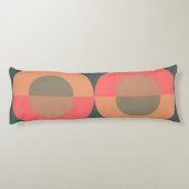 ミッド・センチュリーモダン・サーモンとオリーブ ボディピロー (裏面)