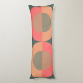 ミッド・センチュリーモダン・サーモンとオリーブ ボディピロー (裏面 (縦))