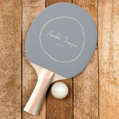 ミッド・センチュリーモダン・ハト・グレイ 卓球ラケット