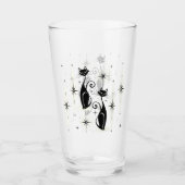 ミッド・センチュリーレトロアトミック猫©studioxtine タンブラーグラス (正面)