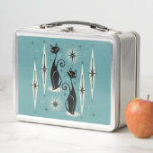 ミッド・センチュリーレトロアトミック猫©studioxtine メタルランチボックス (インサイチュ)