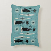 ミッド・センチュリーレトロ原虫 – 青 アクセントクッション (裏面(縦))