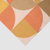 ミッド・センチュリー半円オレンジ色の茶色の琥珀 薄葉紙 (詳細)