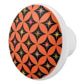 ミッド・センチュリー原子星のオレンジの円 セラミックノブ (右)