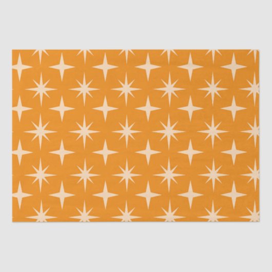 ミッド・センチュリー原子星の模様（オレンジ） 薄葉紙 (正面)