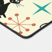 ミッド・センチュリー原子猫とスターバスト デスクマット (コーナー)