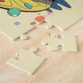 ミッド・センチュリー猫とレトロ・レコード&テレビ ジグソーパズル (側面)