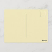 ミッド・センチュリー猫とレトロ・レコード&テレビ ポストカード (裏面)