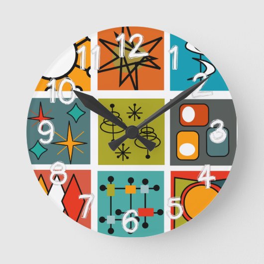 ミッド・センチュリー・スモーガモダンスボルド ラウンド壁時計 (正面)