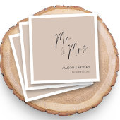 ミッパーソナライズされたエレガントズのナ結婚プキン スタンダードカクテルナプキン