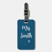 ミッパーソナライズされたズラゲッジトラベルラベルハネムーン ラゲッジタグ (正面縦)