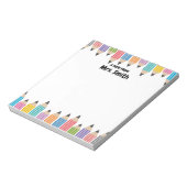 ミッパーソナライズされたズ先生グラッドギフト新学期 ノートパッド (回転)