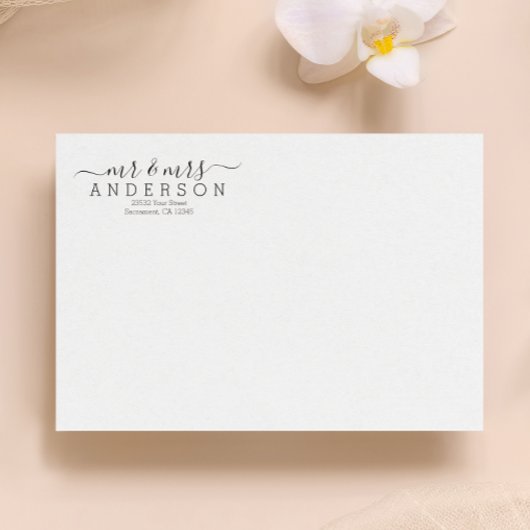 ミッパーソナライズされたモダンズ・ミセス・ファミリー・ネーム・リターン ラベル