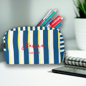 ミッポップ・アートのクはっきりしたストライプバッグ化粧品トイレタリー ドップキット