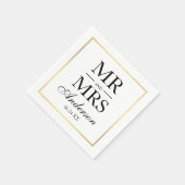 ミッモダンエレガントズBWG結婚夫妻 スタンダードカクテルナプキン (角)