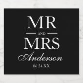 ミッモダンエレガントトの結婚大箱 スパークリングワインラベル (シングルラベル)