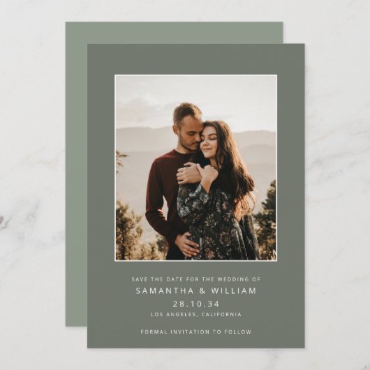 ミッモダンクスとマッチのミニマル写真 セーブザデート (正面/裏面)