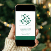 ミッモダンクスとミングルグリーンスクリプトホリデーパーティー 招待状