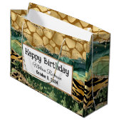 ミッモダンクスアニマルプリントグリッター ラージペーパーバッグ (正面アングル)