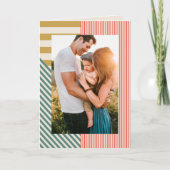 ミッモダンクスストライプフォトクリスマス シーズンカード (正面)