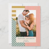 ミッモダンクスストライプフォトクリスマス シーズンカード (正面)