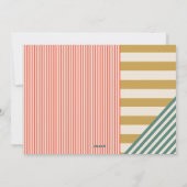 ミッモダンクスストライプフォトクリスマス シーズンカード (裏面)