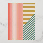 ミッモダンクスストライプフォトクリスマス 箔シーズンカード (裏面)