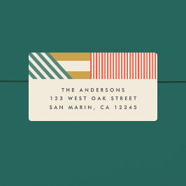 ミッモダンクスストライプホリデー差出人住所 ラベル