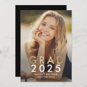 ミッモダンクス卒業発表招待状 招待状 (正面/裏面)