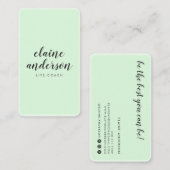 ミッモダングリーン丸縁どミニマルエレガント 名刺 (正面/裏面)