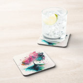 ミッモダントはっきりしたカルツリー（青、ピンク、オレンジ） コースター (右側)