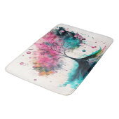 ミッモダントはっきりしたカルツリー（青、ピンク、オレンジ） バスマット (アングル)