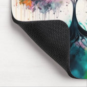 ミッモダントはっきりしたカルツリー（青、ピンク、オレンジ） マウスパッド (コーナー)