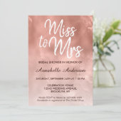 ミッ恋しく思ク・メタリック・グラムバラ金ゴールドブライダルシャワー 招待状 (スタンド正面)