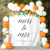 ミッ恋しく思ジ・ミセス・オレンジブライダルシャワー背景 タペストリー