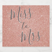 ミッ恋しく思ズにブライダルシャワーパーティーバラ金ゴールドスパークル ビールラベル (シングルラベル)