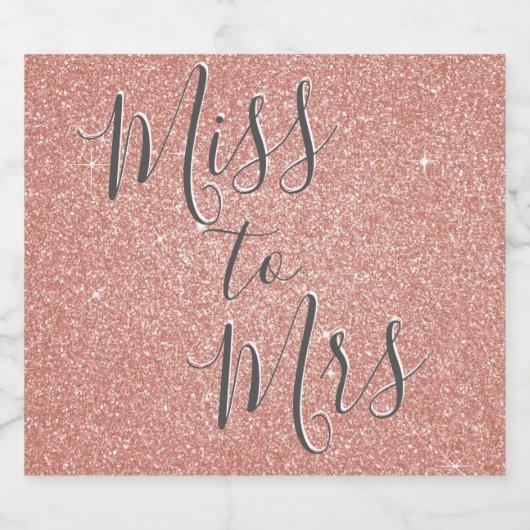 ミッ恋しく思ズにブライダルシャワーパーティーバラ金ゴールドスパークル ビールラベル (シングルラベル)