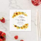 ミッ恋しく思ズに | サンフラワー秋ブライダルシャワーナプキンス スタンダードカクテルナプキン (インサイチュ)