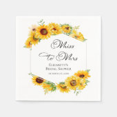 ミッ恋しく思ズに | サンフラワー秋ブライダルシャワーナプキンス スタンダードカクテルナプキン (正面)