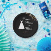 ミッ恋しく思ズのドレ結婚スブライダルシャワーまで ペーパープレート (パーティー)