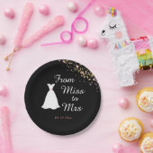 ミッ恋しく思ズのドレ結婚スブライダルシャワーまで ペーパープレート (パーティー)