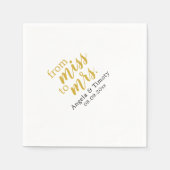 ミッ恋しく思ズの方へ結婚は スタンダードカクテルナプキン (正面)