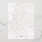 ミッ恋しく思ズへシック♥ハートマップ旅行ブライダルシャワー 箔招待状 (裏面)