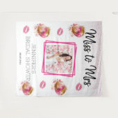 ミッ恋しく思ズグリッターブライダルシャワー写真の背景 タペストリー (正面(横))