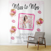 ミッ恋しく思ズグリッターブライダルシャワー写真の背景 タペストリー (インサイチュ)