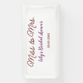 ミッ恋しく思ズブライダルシャワーに名前を追加する年simpl 横断幕 (縦)