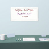 ミッ恋しく思ズブライダルシャワーに名前を追加する年simpl 横断幕 (トレードショー)